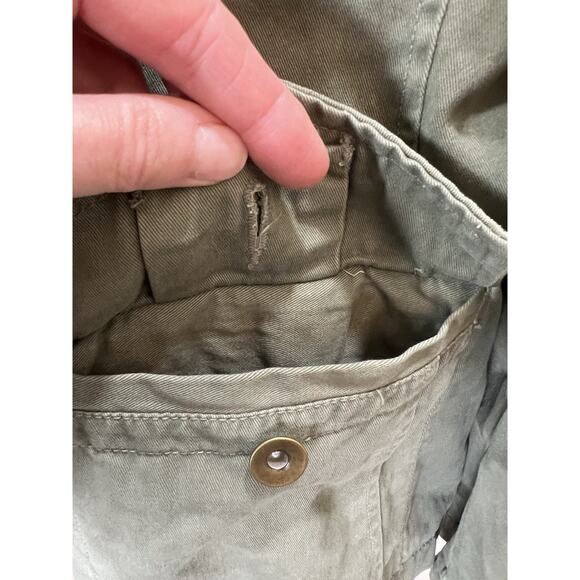 G By Guess Womens Distressed Military Jacket Size M Green 90S Grunge Androgynous - Picture 6 of 10
